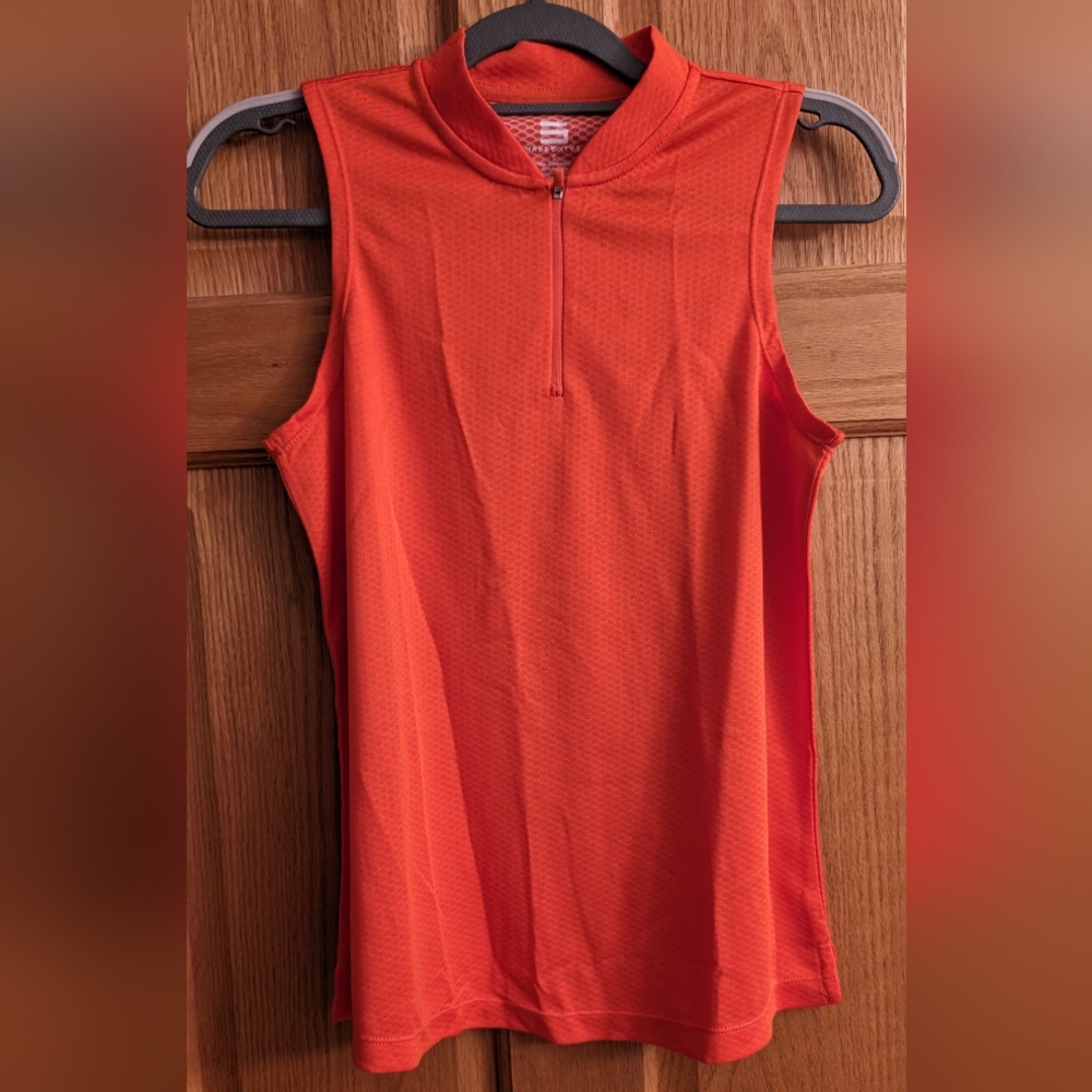 **3-for-15** Three Sixty 6 Collarless Golf Polo with Zipper